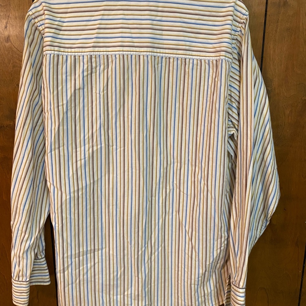 Classic Multicolor Striped Button-Down Shirt - image 3